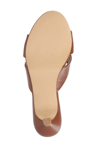 Journee Collection Berkly Snake-embossed Slide Sandal In Brown