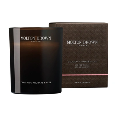 Shop Molton Brown Delicious Rhubarb And Rose Signature Scented Candle In Default Title