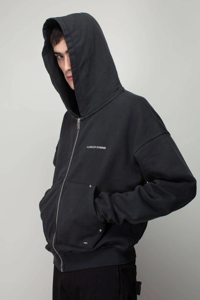 Flaneur Homme Flaneur Rivettes Zip-up Hoodie