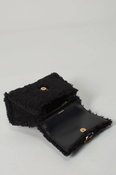 Shop Balenciaga Women's Furry Hourglass Small Handbag With Strap, Black