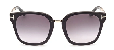 Shop Tom Ford Philippa Ft1014 01b Square Sunglasses In Grey