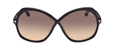 Tom Ford Rosemin Ft1013 01b Butterfly Sunglasses In Grey
