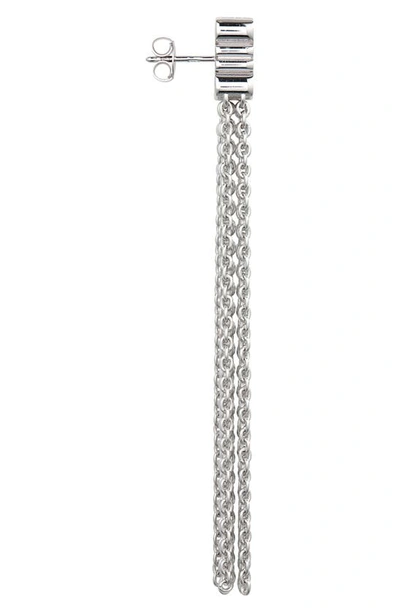 Shop Loewe Anagram Sterling Silver Fringe Earrings