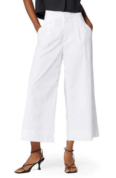 Shop Equipment Parlon Crop Wide Leg Cotton Trousers In Bright White