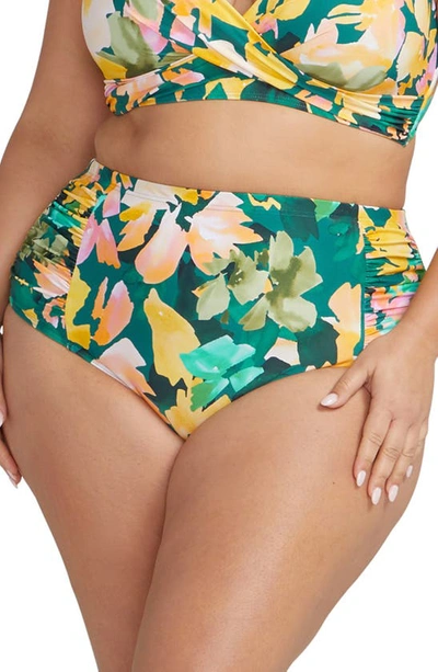 Shop Artesands Botticelli High Waist Bikini Bottoms In Green