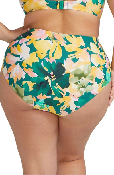 Shop Artesands Botticelli High Waist Bikini Bottoms In Green