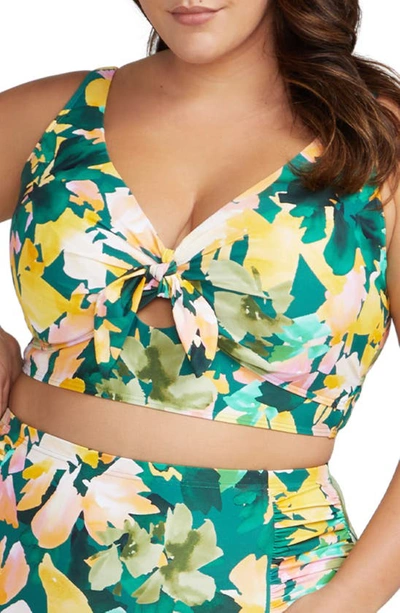 Shop Artesands Cezanne Underwire Bikini Top In Green
