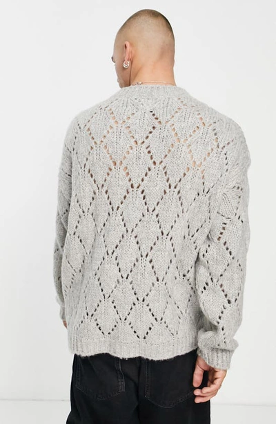 Shop Asos Design V-neck Sweater In Light Grey