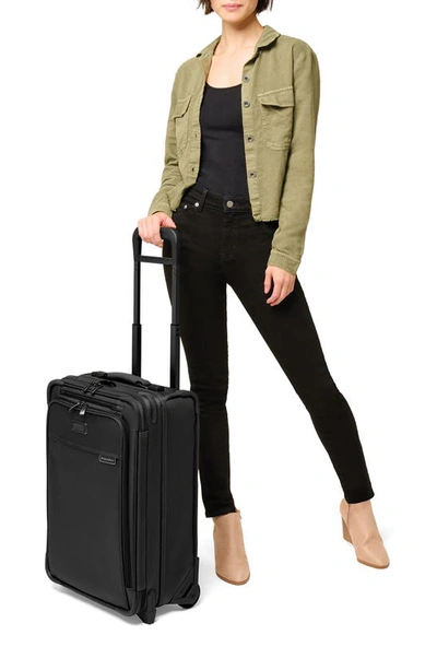 Briggs & Riley Baseline Tall Carry-on 2-wheel Garment Bag In Black