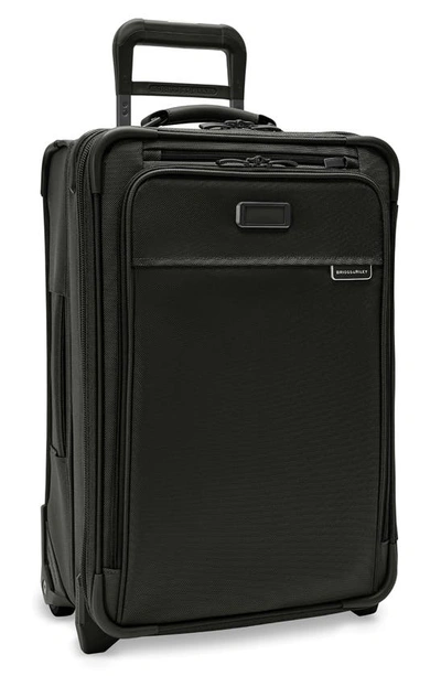 Shop Briggs & Riley Baseline Essential 22-inch Expandable 2-wheel Carry-on Bag In Black