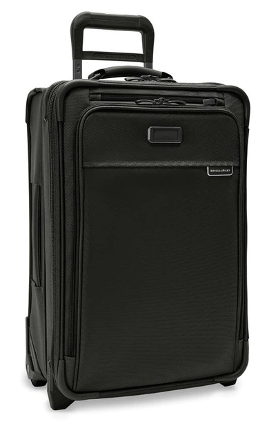 Briggs & Riley Baseline Tall Carry-on 2-wheel Garment Bag In Black