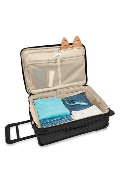 Briggs & Riley Baseline Tall Carry-on 2-wheel Garment Bag In Black