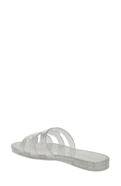 Shop Sam Edelman Bay Jelly Slide Sandal In Silver