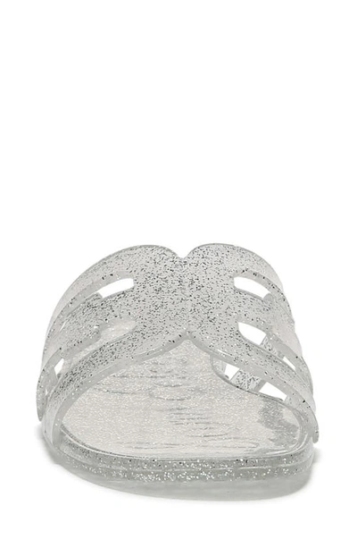 Shop Sam Edelman Bay Jelly Slide Sandal In Silver