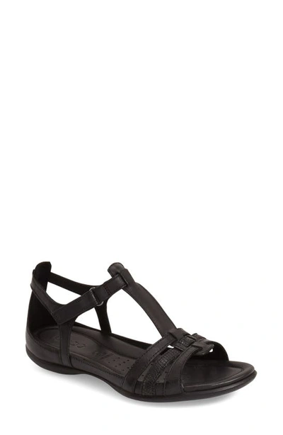 Ecco Women's Flash T Strap Sandal Women's In Black | ModeSens