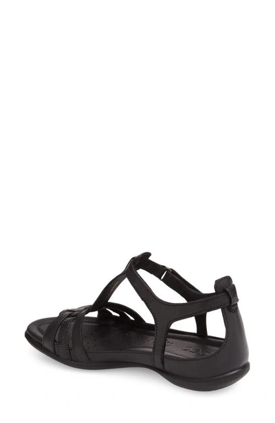 Ecco Flash Womens Dressy T-strap Sandals In Black Leather