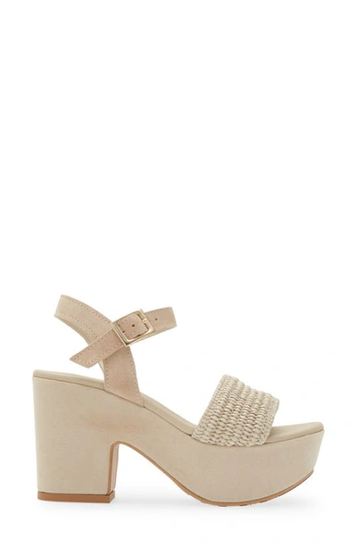 Shop Cordani Liona Raffia Platform Sandal In Sint Beige