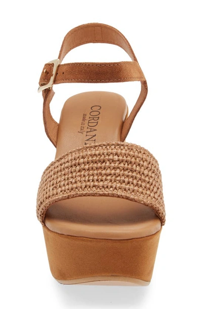 Cordani Liona Raffia Platform Sandal In Sint Cuoio