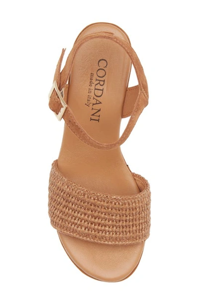 Cordani Liona Raffia Platform Sandal In Sint Cuoio