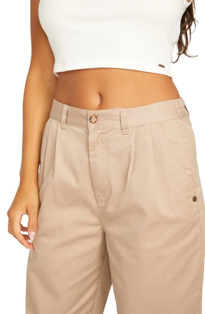 Shop Volcom Frochickie Crop Trousers In Taupe