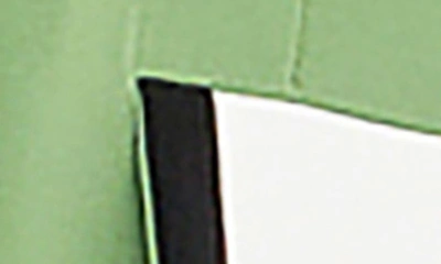 English Factory Binding Detail Drapey Blazer In Green Combo