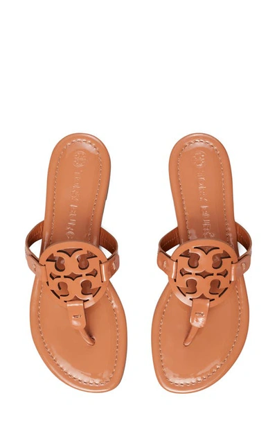 Tory Burch Miller Soft Leather Thong Sandals In Tan