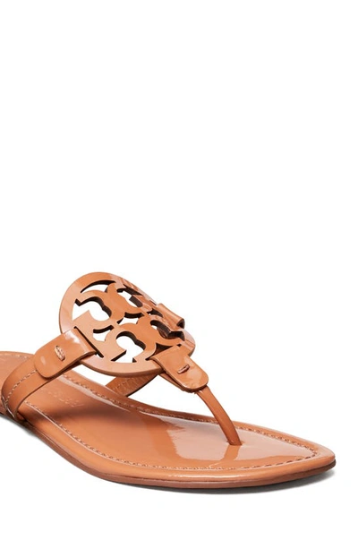 Tory Burch Miller Soft Leather Thong Sandals In Tan