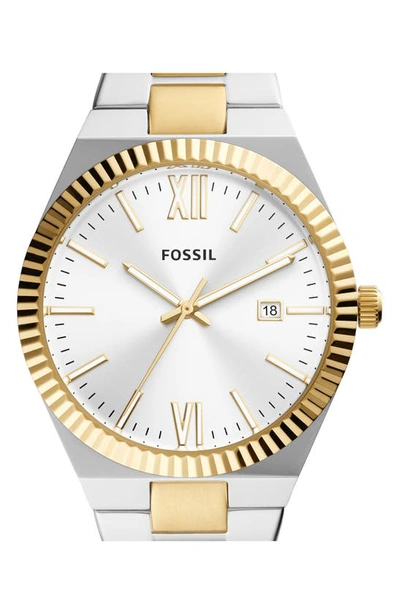 Shop Fossil Scarlette Bracelet Watch, 38mm In Two Tone