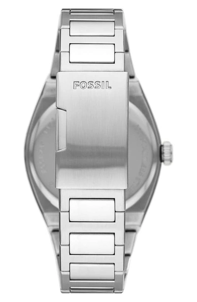 Shop Fossil Everett Bracelet Watch, 42mm In Silver / Green Dial