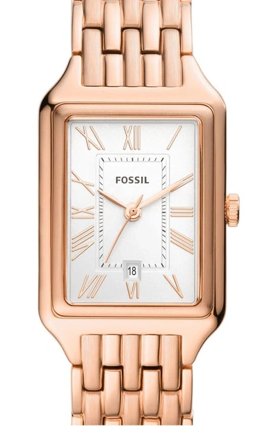 Shop Fossil Raquel Bracelet Watch, 23mm In Rose Gold