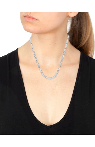 Effy Sterling Silver Diamond Necklace In Silver