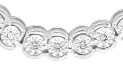 Effy Sterling Silver Diamond Necklace In Silver