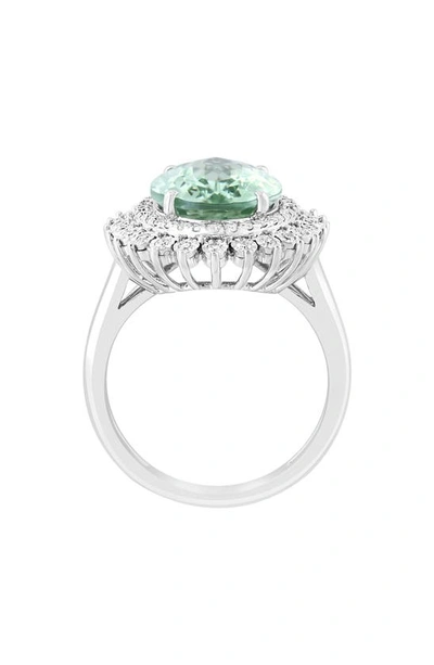 Shop Effy 14k White Gold, Diamond & Green Quartz Ring