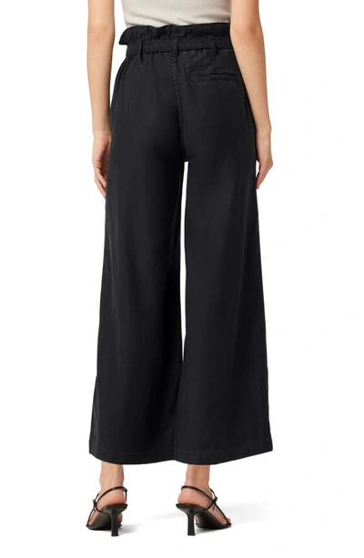 Shop Hudson Paperbag Wide Leg Crop Trousers In Black Beauty