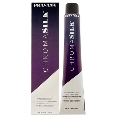 Shop Pravana Chromasilk Creme Hair Color - 8ntl Light Neutral Lowlight For Unisex 3 oz Hair Color In Blue