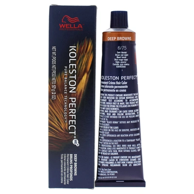 Shop Wella Koleston Perfect Permanent Creme Hair Color - 6 75 Dark Blonde-brown Red-violet For Unisex 2 oz Hair In Black