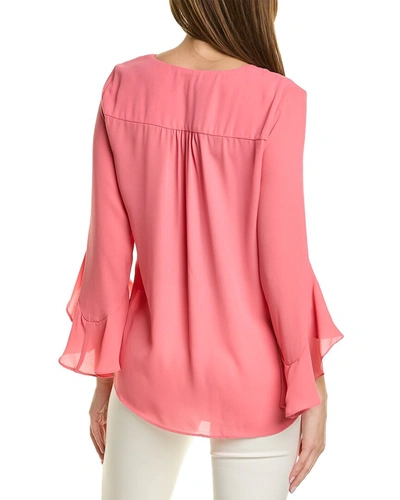Shop Vince Camuto Flutter Sleeve Tunic In Pink