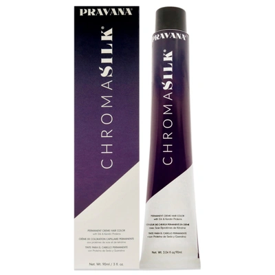 Shop Pravana Chromasilk Creme Hair Color - 7.66 Intense Red Blonde For Unisex 3 oz Hair Color In Blue