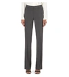 Theory Max Straight-leg Stretch-wool Trousers In Charcoal