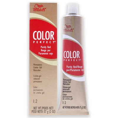 Shop Wella Color Perfect Permanent Creme Gel Haircolor - 5 Rr Level 5 Pure Red For Unisex 2 oz Hair Color