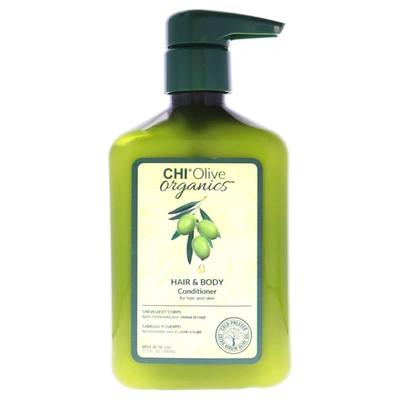 Shop Chi Olive Organics Hair And Body Conditioner For Unisex 11.5 oz Conditioner In Green