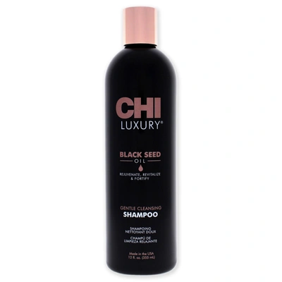 Shop Chi Luxury Black Seed Oil Gentle Cleansing Shampoo For Unisex 12 oz Shampoo In Silver