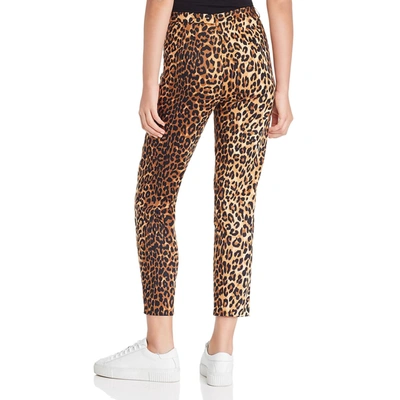 Shop Lucy Paris Nahla Womens Animal Print Cropped Straight Leg Pants In Brown