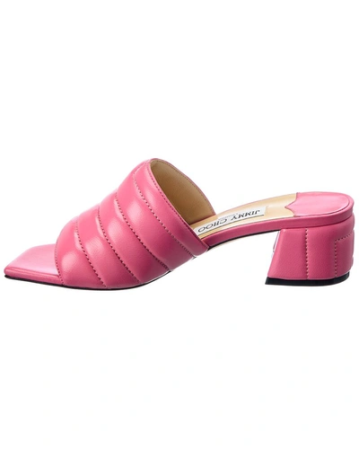 Shop Jimmy Choo Themis 45 Leather Sandal In Pink