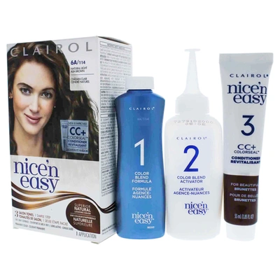 Shop Clairol Nice N Easy Permanent Color - 6a 114 Light Ash Brown For Women 1 Application Hair Color In Blue