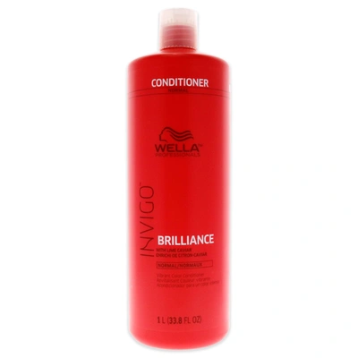 Shop Wella Invigo Brilliance Conditioner For Normal Hair For Unisex 33.8 oz Conditioner In Red