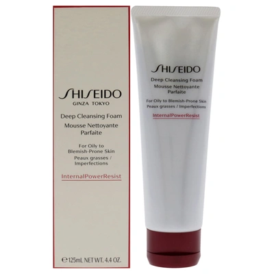 Shop Shiseido Deep Cleansing Foam For Women 4.4 oz Cleanser In Silver