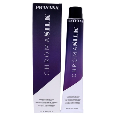 Shop Pravana Chromasilk Creme Hair Color - 4.3 Golden Brown For Unisex 3 oz Hair Color In Blue
