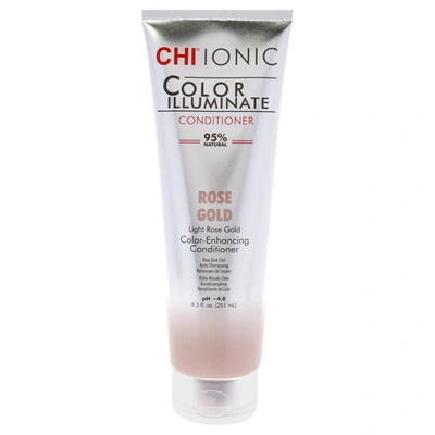 Shop Chi Ionic Color Illuminate - Rose Gold Conditioner For Unisex 8.5 oz Conditioner In Silver
