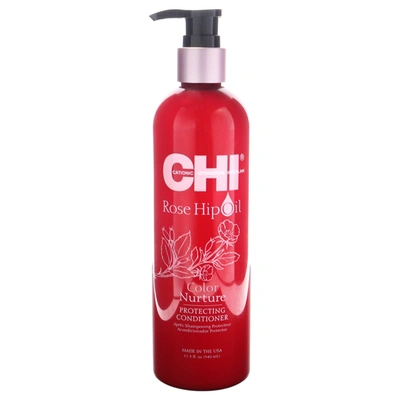Shop Chi Rose Hip Oil Color Nurture Protecting Conditioner For Unisex 11.5 oz Conditioner In Red